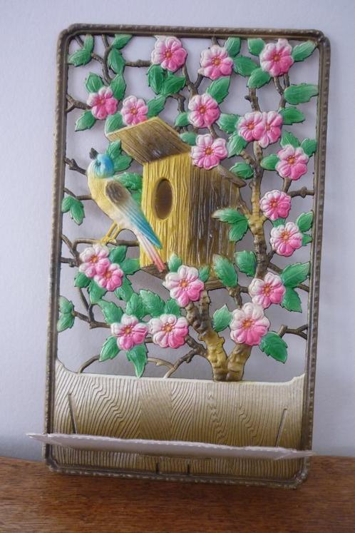 Antiek kartonnen houder voor visitekaartjes, Antiek en Kunst, Curiosa en Brocante, Ophalen of Verzenden