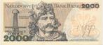 Billet de banque Pologne 2000 zlotych 1977 XF, Envoi, Pologne