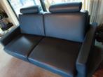 Sofabed. 2 personen.. leer blauw... nieuwprijs 2750€, Huis en Inrichting, Zetels | Zetels, Ophalen, Leer