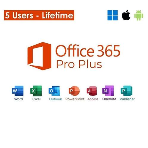 MS Office 365 Pro Plus (voor 5 pc's/Macs), Computers en Software, Office-software, Nieuw, Android, iOS, ChromeOS, MacOS, Windows