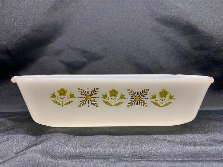 Anchor Hocking Fire King Meadow Green bak/ braadpan VS ‘70, Antiek en Kunst, Antiek | Schalen, Ophalen of Verzenden