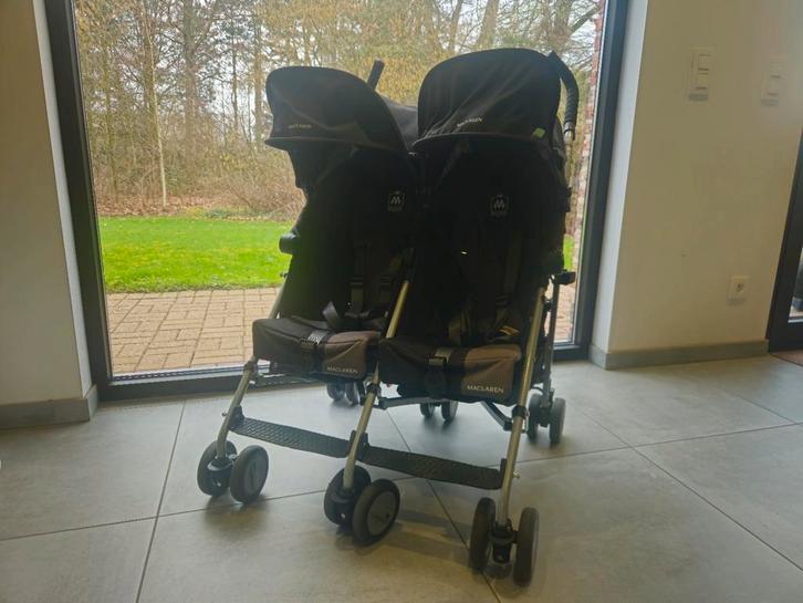 Buggy double Maclaren, Enfants & Bébés, Buggys, Utilisé, Maclaren, Modèle duo, Protection de pluie, Dossier réglable, Ombrelle