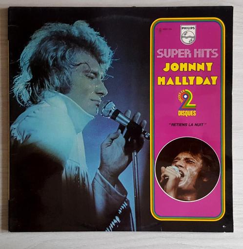 Johnny Hallyday/ Super Hits 2 Vinyles LP : "RETIENS LA NUIT", CD & DVD, Vinyles | Autres Vinyles, Utilisé, 12 pouces, Enlèvement ou Envoi