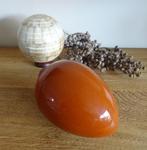 Grote glazen vintage kerstbal, mooie roestkleur, Ophalen of Verzenden, Gebruikt