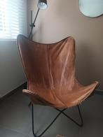 Chaise Butterfly en cuir cognac, Cuir, Vintage, Enlèvement, Moins de 75 cm