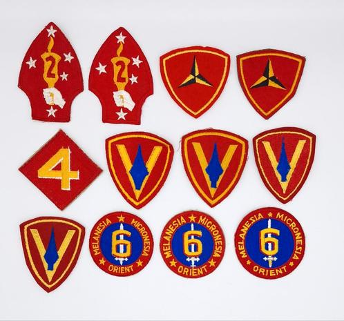 US WWII Marine Corps Division patches, Verzamelen, Militaria | Tweede Wereldoorlog, Marine, Embleem of Badge, Ophalen of Verzenden