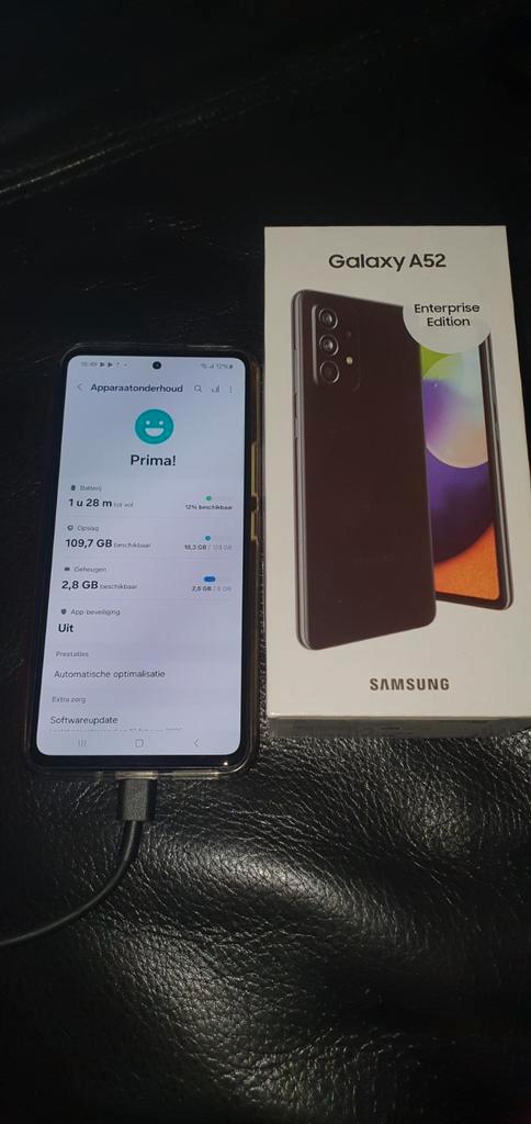 Samsung Galaxy a52 Zoals nieuw. Met doos, oplader, oortjes, Telecommunicatie, Mobiele telefoons | Samsung, Ophalen of Verzenden