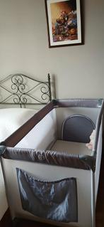 Baby of kinderbedje,Reisbed,grijs,met matras grijs hoeslaken, Kinderen en Baby's, Ophalen, Matras