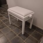 Pianobank, witte stof, Huis en Inrichting, Ophalen, Zo goed als nieuw