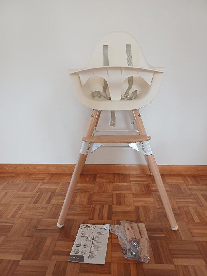 Childhome evolu kinderstoel (2 standen), Kinderen en Baby's, Kinderstoelen, Gebruikt, Overige typen, Aanschuifbaar, Afneembaar eetblad