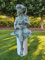 Bronzen meisje mooie patina en zwaar brons! ruime keuze !!!, Tuin en Terras, Tuinbeelden, Ophalen of Verzenden, Zo goed als nieuw