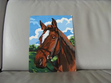 cadre peinture d'une tête de cheval beschikbaar voor biedingen