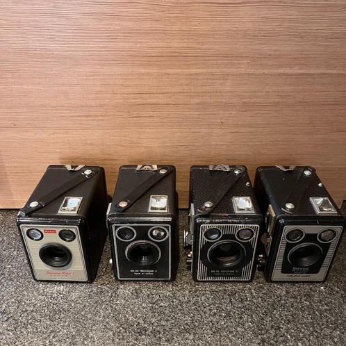 4 Kodak Brownie box camera's, Audio, Tv en Foto, Fotocamera's Analoog, Gebruikt, Compact, Kodak, Ophalen
