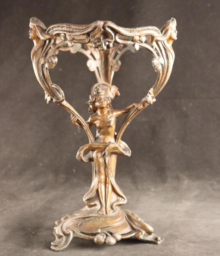 Fraai antieke Art Nouveau lampvoet, Antiek en Kunst, Antiek | Woonaccessoires, Ophalen of Verzenden