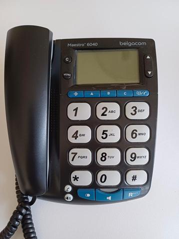 Vaste telefoon met grote toetsen Belgacom Maestro 6040, Telecommunicatie, Ophalen of Verzenden, Zo goed als nieuw