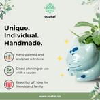 Handgemaakte keramische bloempot GRATIS LEVERING, Tuin en Terras, Bloempotten, Overige materialen, Verzenden, Overige vormen, Binnen
