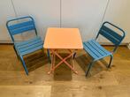 Chaises et table pliante en métal pour enfants, Comme neuf, Autres couleurs, Enlèvement ou Envoi, Deux