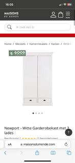 Witte kast Maison du Monde 2 lades en 2 kasten, Huis en Inrichting, Ophalen, 100 tot 150 cm, Eikenhout, 150 tot 200 cm