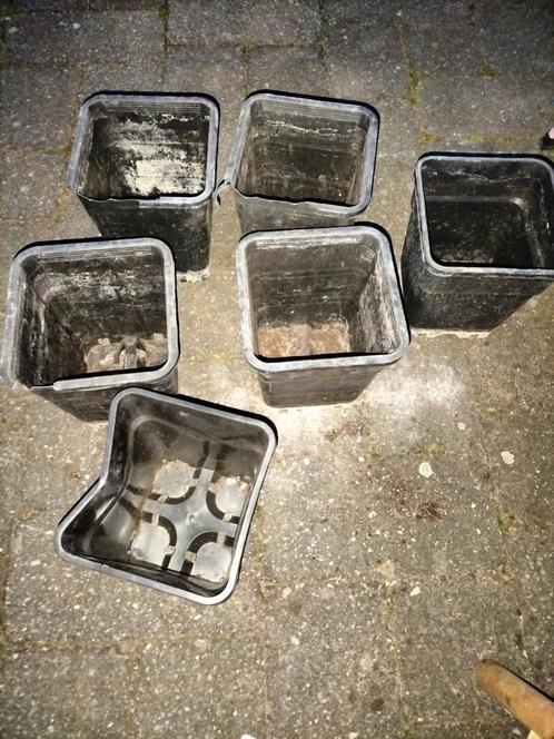 vierkante grote 11 liter  24 cm kweek bloempotten 1 gratis, Tuin en Terras, Kweekspullen, Zo goed als nieuw, Ophalen