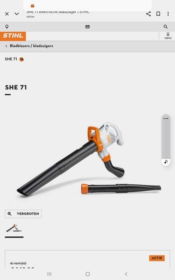 Bladblazer en zuiger stihl  beschikbaar voor biedingen