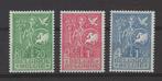 België 927/29 MH * met scharnier, Postzegels en Munten, Orginele gom, Ophalen of Verzenden, Postfris, Met plakker