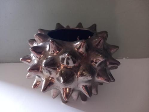 Schitterende cactusvaas in gemercuriseerd glas uit 1980 om t, Antiek en Kunst, Antiek | Glaswerk en Kristal, Ophalen of Verzenden