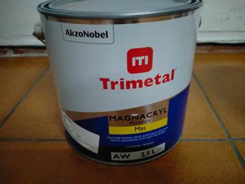 Verf SE322 Smoke van Trimetal Magnacryl Presitge Mat 4,5 l beschikbaar voor biedingen