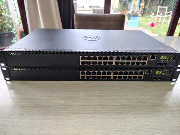 2x Dell N2024 24-poort Layer-3 switch + 2x 10Gb SPF+ poorten beschikbaar voor biedingen