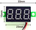 Voltmètre numérique à LED DC 2,5 V-32 V (intégré), Enlèvement ou Envoi, Neuf