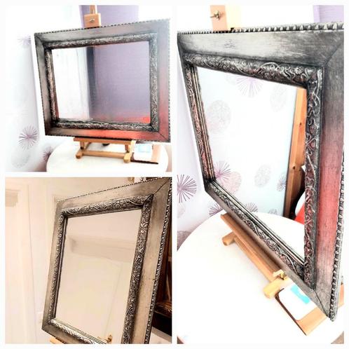 Xxl zilver kleur spiegel vintage style, Huis en Inrichting, Woonaccessoires | Spiegels, Zo goed als nieuw, Ophalen of Verzenden