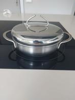 Kookpan met 2 handgrepen lagostina., Kookpan of Snelkookpan, Inox, Keramische plaat, Ophalen of Verzenden