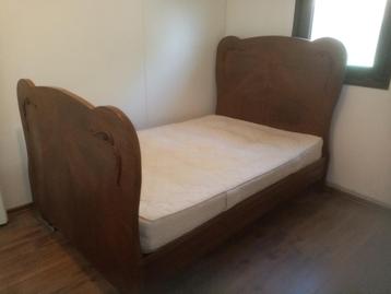 Vintage retro bed, Huis en Inrichting, Slaapkamer | Bedden, Ophalen, Gebruikt, Tweepersoons, Overige maten