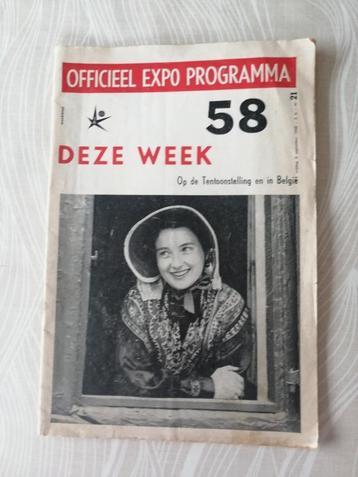 Officieel expo programma wereldtentoonstelling 1958