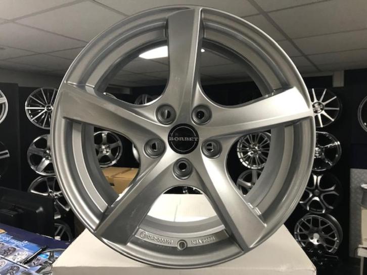 IN STOCK: NIEUWE set 17 inch 5x108 Borbet alu sportvelgen, Auto-onderdelen, Banden en Velgen, Velg(en), Zomerbanden, 17 inch, Nieuw