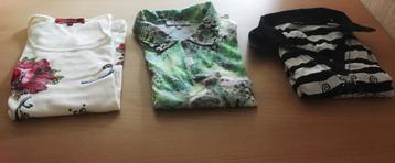 3 t-shirts - in goede.staat – M : 42/44 - 15 € voor 3 beschikbaar voor biedingen