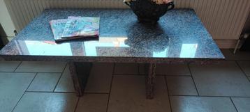 Grande table basse en granit vintage, bon état