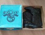 Go'West vintage leren laarzen cowboy cowgirl. Line dance, Ophalen, Zo goed als nieuw, Blauw, Lage of Enkellaarzen