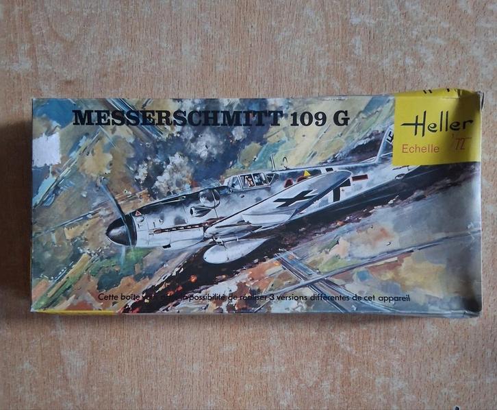 Messerschmitt 109 G, Heller 1/72, Hobby en Vrije tijd, Modelbouw | Vliegtuigen en Helikopters, Zo goed als nieuw, Vliegtuig, 1:72 tot 1:144
