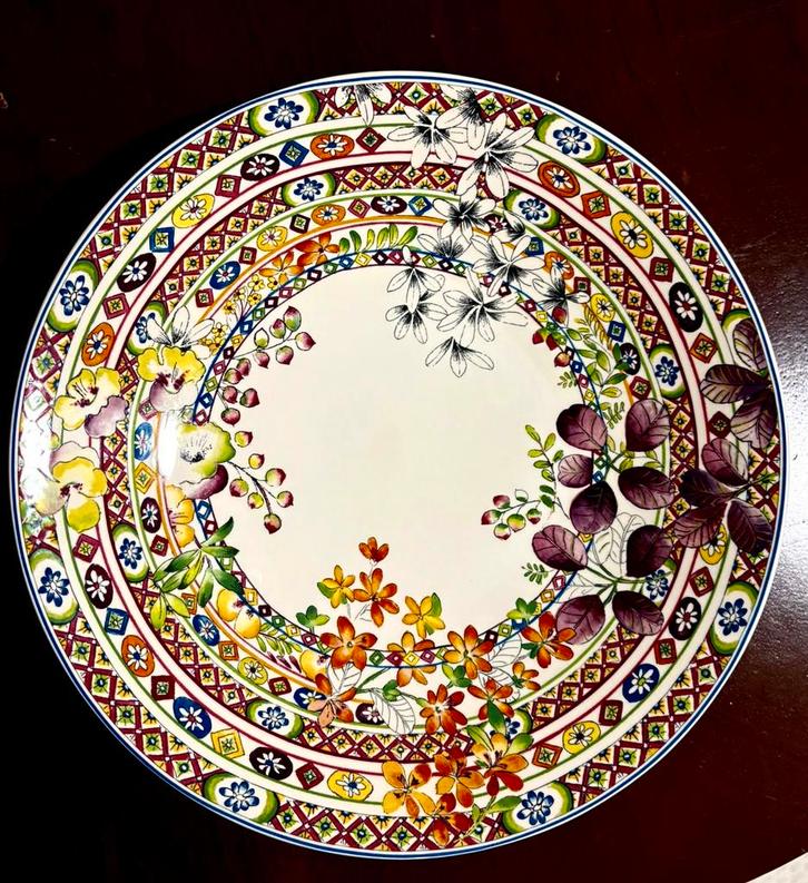 Plat à gâteau/grande coupe Trévise Bagatelle Gien, Antiquités & Art, Antiquités | Services (vaisselle) pièces, Enlèvement