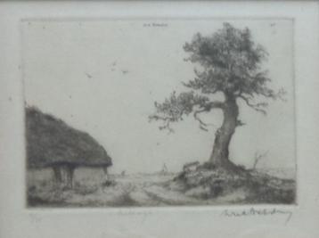 DIRK BAKSTEEN / VELDWIJK / ZW-W ETS / 31x39cm / KADER / SIG beschikbaar voor biedingen