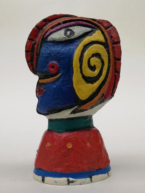 Clemens Briels - bouchon de vin coloré - style Cobra, c 2000, Antiquités & Art, Curiosités & Brocante, Enlèvement ou Envoi