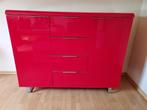 dressoir rood hoogglans, Ophalen, 100 tot 150 cm, Zo goed als nieuw, Modern