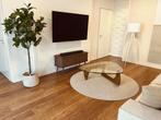 Table Basse Design en Bois de Noyer et Verre Trempé 19mm – G, Verzenden, Minder dan 50 cm, Ovaal, 100 tot 150 cm