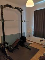 Powerrack + gewichten, Sport en Fitness, Ophalen, Zo goed als nieuw