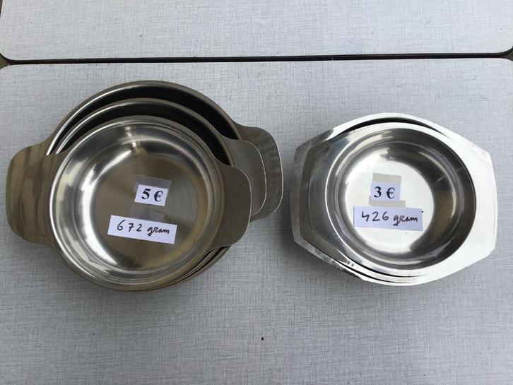 2 setjes van 3 inox schalen en veel meer andere, Huis en Inrichting, Keuken | Servies, Zo goed als nieuw, Ophalen of Verzenden