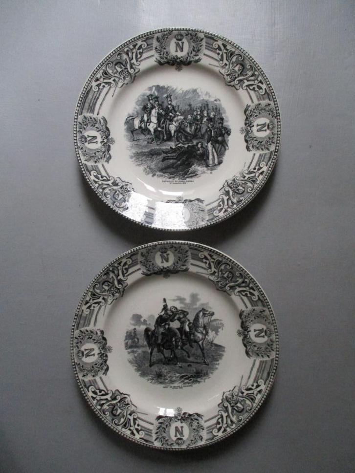 Parti.verk.2  Antieke plate porselain  BOCH BORDEN NAPOLEON, Verzamelen, Militaria | Algemeen, Landmacht, Overige typen, Verzenden