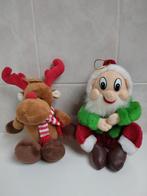 Knuffel, Kerstman en rendier, Ophalen of Verzenden, Zo goed als nieuw