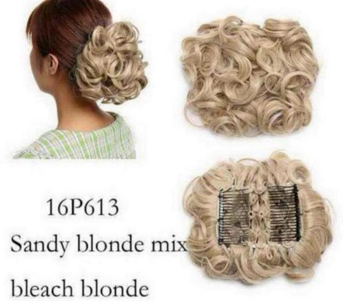 Chignon haar stuk Blonde Grote Dikke Krullen Scrunchie Blond, Handtassen en Accessoires, Uiterlijk | Haarverzorging, Pruik of Haarverlenging