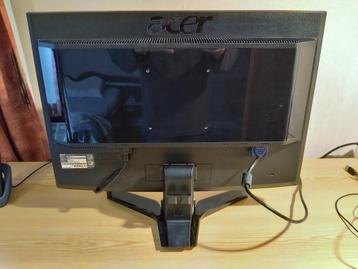 Ecran : Acer de 22 pouces model P224 Wa + 2 câbles, Enlèvement ou Envoi, Utilisé