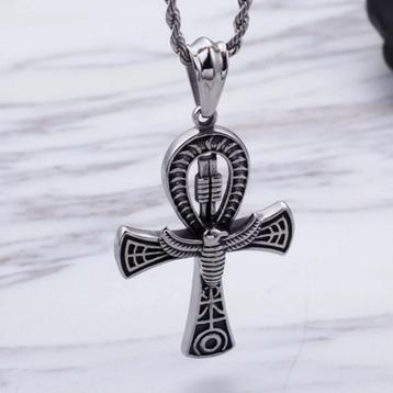 Egyptische ankh hanger, Neuf, Croix ou Symbole, Autres matériaux, Argent